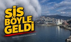 Zonguldak’ta sis kenti yuttu: Şehrin üstüne böyle geldi