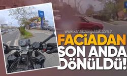 Zonguldak’ta motosiklet sürücü ölümle burun buruna geldi