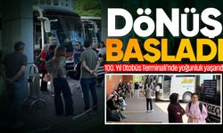 Bayram tatili dönüşleri başladı! 100. Yıl Otobüs Terminali'nde yoğunluk yaşandı