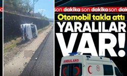 Çaydeğirmeni'nde otomobil takla attı: Yaralılar var!