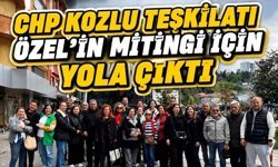 CHP Kozlu Teşkilatı Genel Başkan Özel'in mitingi için yola çıktı