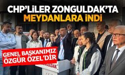 CHP’LİLER ZONGULDAK’TA MEYDANLARA İNDİ