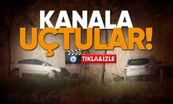Ereğli’de Korkutan Kaza: İki Araç Su Kanalına Uçtu