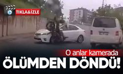 Motosiklet Otomobile Çarptı: Kaza Anı Kamerada