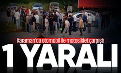 Otomobil ile motosiklet çarpıştı: 1 kişi yaralandı