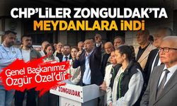 CHP’LİLER ZONGULDAK’TA MEYDANLARA İNDİ