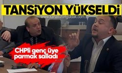 CHPli genç üye parmak salladı tansiyonlar yükseldi