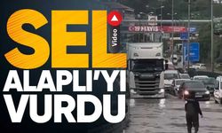 Alaplı’da Sağanak Ulaşımı Felç Etti