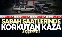 Sabah saatlerinde korkutan kaza: Yaralılar var!