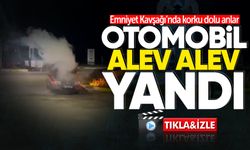 Seyir halindeki otomobil alev alev yandı