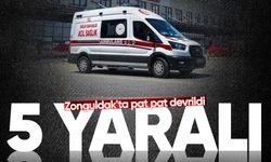 Zonguldak'ta pat pat devrildi: 5 kişi yaralandı!