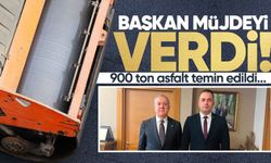 Başkan müjdeyi verdi: 900 ton asfalt temin edildi!