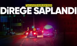 Çaycuma'da korkutan kaza! Mıcıra kapılıp direğe saplandı