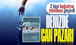 Denizde 2 kişi boğulma tehlikesi geçirdi