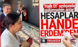 "Halk Et" açılışında gülümseten anlar: Hesaplar Hande Erdem'den!