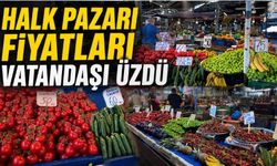 Halk Pazarında cep yakan fiyatlar: Vatandaş 3 poşeti zor dolduruyor