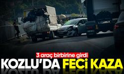 Kozlu ışıklarda kaza! 3 araç birbirine girdi