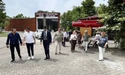 Özcan Ulupınar ve eşi, kaymakamları Bastonpark'ta ağırladı