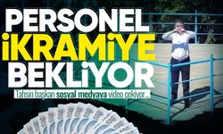 Personel bayram ikramiyesi beklerken Başkan Erdem sosyal medyaya video çekiyor