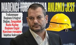 Trabzonspor Başkanı Ertuğrul Doğan'dan madenci torunlarına anlamlı jest
