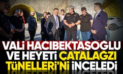 Vali Osman Hacıbektaşoğlu ve heyeti Çatalağzı Tünelleri'ni inceledi