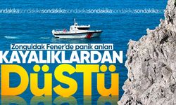 Zonguldak Fener’de panik anları: Balık tutarken kayalıklardan denize düştü