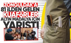 Zonguldak'a 81 ilden gelen kuaförler altın madalya için yarıştı