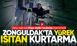 Zonguldak’ta yürek ısıtan kurtarma: Mahsur kalan kedi böyle kurtarıldı