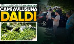 Zonguldak'ta zincirleme kaza: Kontrolden çıkan araç cami avlusuna daldı
