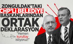 Zonguldak'taki CHP’li belediye başkanlarından ortak deklarasyon: "Hemen kurultay istiyoruz!"