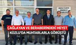 Çağlayan ve beraberindeki heyet Kozlu'da muhtarlarla görüştü