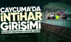 Çaycuma'da intih*r girişimi: Kendini köprüden atmak istedi