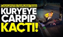 Çaycuma'da korkutan kaza: Kuryeye çarpıp kaçtı!