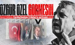 Cumhurbaşkanı Erdoğan’ın portresi belediyede dalgalandı