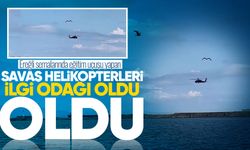 Ereğli semalarında eğitim uçuşu yapan savaş helikopterleri ilgi odağı oldu