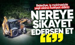 Filyos'ta tepki çeken iddia: Belediye, iş makinesiyle yeşil alana hafriyat döktü