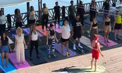 Gülüç'te "Yoga ve Kürek" etkinliği yoğun ilgi gördü