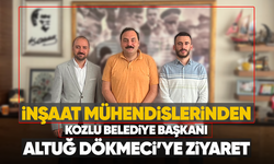 İnşaat mühendislerinden, meslektaşları Kozlu Belediye Başkanı Altuğ Dökmeci'ye ziyaret