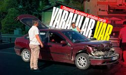 Kamyona arkadan çarpan otomobilde 2 kişi yaralandı