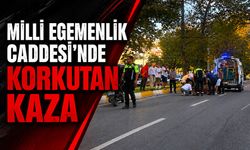 Milli Egemenlik Caddesi'nde korkutan kaza