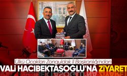 Ülkü Ocakları Zonguldak İl Başkanlığı'ndan Vali Hacıbektaşoğlu'na ziyaret
