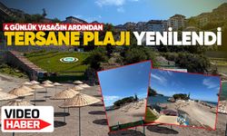 Dört günlük yasağın ardından Tersane Plajı yenilendi