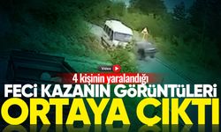 4 kişinin yaralandığı feci kazanın görüntüleri ortaya çıktı