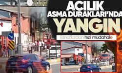 Acılık asma duraklarında yangın