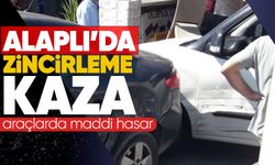 Alaplı’da zincirleme kaza: Araçlarda hasar oluştu
