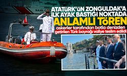 Atatürk’ün Zonguldak’a ilk ayak bastığı noktada anlamlı tören