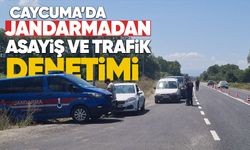 Çaycuma'da jandarmadan asayiş ve trafik denetimi