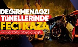 Değirmenağzı Tünellerinde feci kaza: Araçlar kafa kafaya çarpıştı