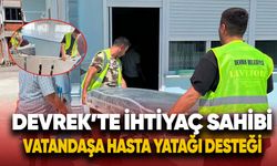 Devrek’te ihtiyaç sahibi vatandaşa hasta yatağı desteği