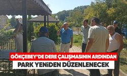 Gökçebey’de dere çalışmasının ardından park yeniden düzenlenecek